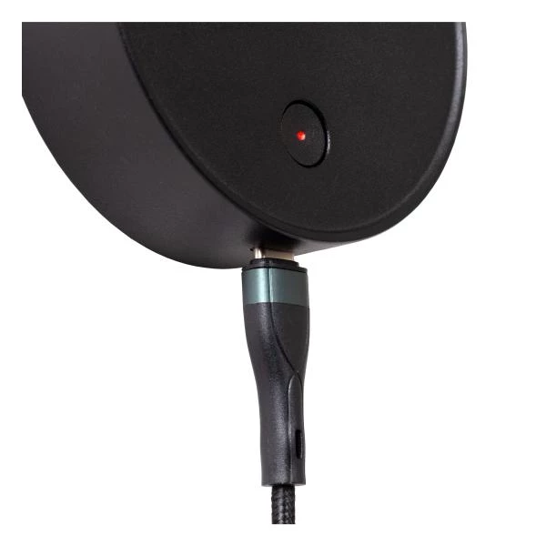 Lucide Premium ASJA - Foco de pared / Lámpara de pared Recargable - Batería/acumulador - LED 3 StepDim - 1x3W 2700K - Negro - detalle 2